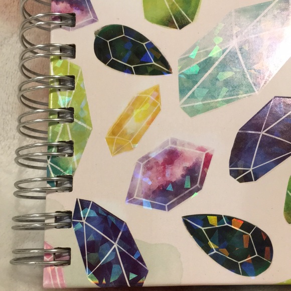 Colorful Holographic Gemstones Writers Journal NWT 175 lined pages - Picture 4 of 11